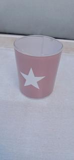 Roze waxinelichthouder met ster, Huis en Inrichting, Keuken | Tupperware, Ophalen of Verzenden, Zo goed als nieuw, Paars, Overige typen