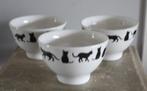 set va 3 schaaltjes met zwarte poezen print, Huis en Inrichting, Keuken | Servies, Gebruikt, Ophalen of Verzenden, Kom(men), Wedgwood