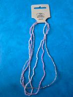 3 verschillende kleuren roze elastische kettingen (NIEUW), Ophalen of Verzenden, Nieuw, Roze, Overige materialen