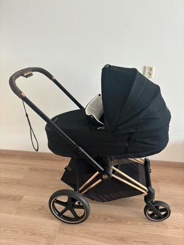 Cybex Priam Rosegold/Zwart compleet met buggy en wieg beschikbaar voor biedingen