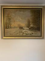 Winterlandschap met Paard en Wagen - J. Lypol, Ophalen