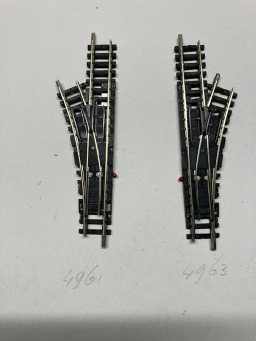 N spoor Minitrix wisselset Links en Rechts, Hobby en Vrije tijd, Modeltreinen | N-Spoor, Zo goed als nieuw, Rails, Gelijkstroom of Wisselstroom