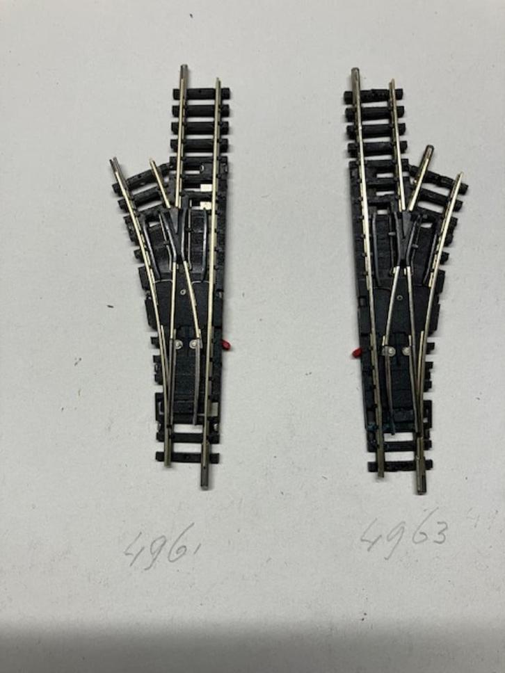 N spoor Minitrix wisselset Links en Rechts, Hobby en Vrije tijd, Modeltreinen | N-Spoor, Zo goed als nieuw, Rails, Gelijkstroom of Wisselstroom