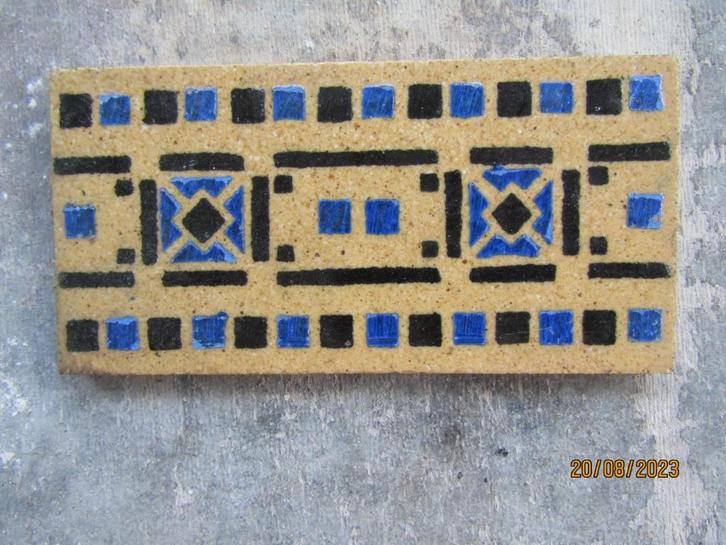een mooie antieke geglazuurde blokjesrand, Antiek en Kunst, Antiek | Wandborden en Tegels, Ophalen of Verzenden