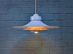 Vintage blauwe hanglamp schalenlamp, Deens design, Huis en Inrichting, Lampen | Hanglampen, Ophalen, Gebruikt, Metaal, Minder dan 50 cm