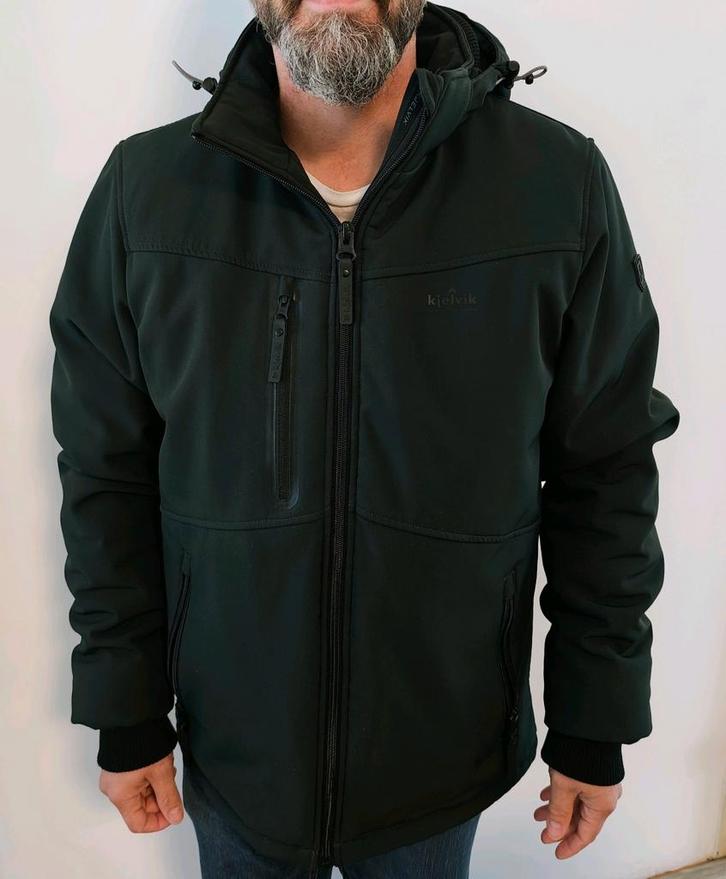 Donker groene Kjelvik winterjas Maat M., Kleding | Heren, Jassen | Winter, Zo goed als nieuw, Groen, Ophalen of Verzenden