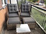 Tuinset / Loungeset, Zo goed als nieuw, Loungeset, Wicker, Hocker
