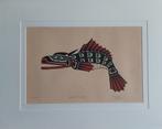 Zeefdruk Russell Smith Kwakiutl Sculpin whale 205/280, Antiek en Kunst, Kunst | Litho's en Zeefdrukken, Ophalen of Verzenden