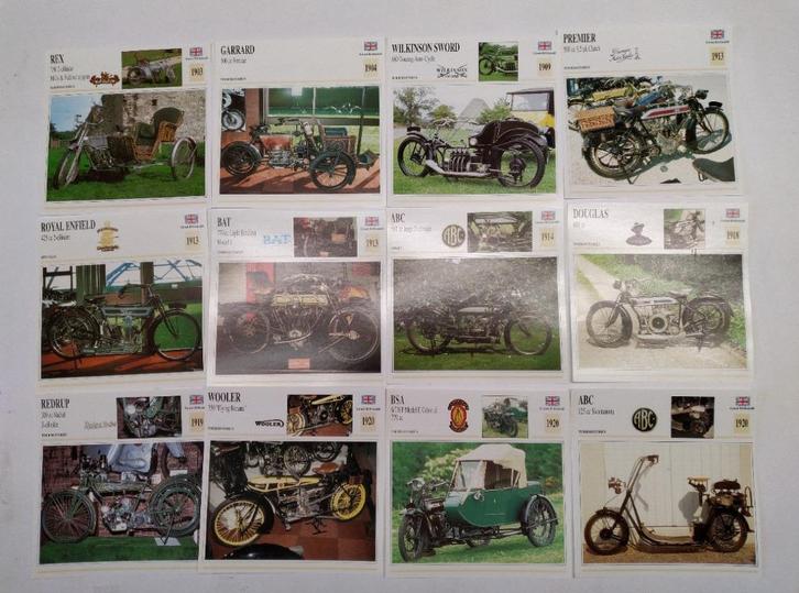 98 st. ENGELSE MOTOR kaarten 14x14 cm. 2-zijdig als nieuw, Verzamelen, Automerken, Motoren en Formule 1, Zo goed als nieuw, Motoren