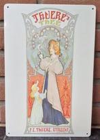 Thuere's Thee Jugendstil oude Reclame Wandbord art nouveau, Verzamelen, Merken en Reclamevoorwerpen, Verzenden, Nieuw, Reclamebord