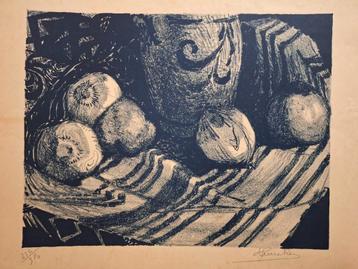 Litho Stilleven met Fruit beschikbaar voor biedingen