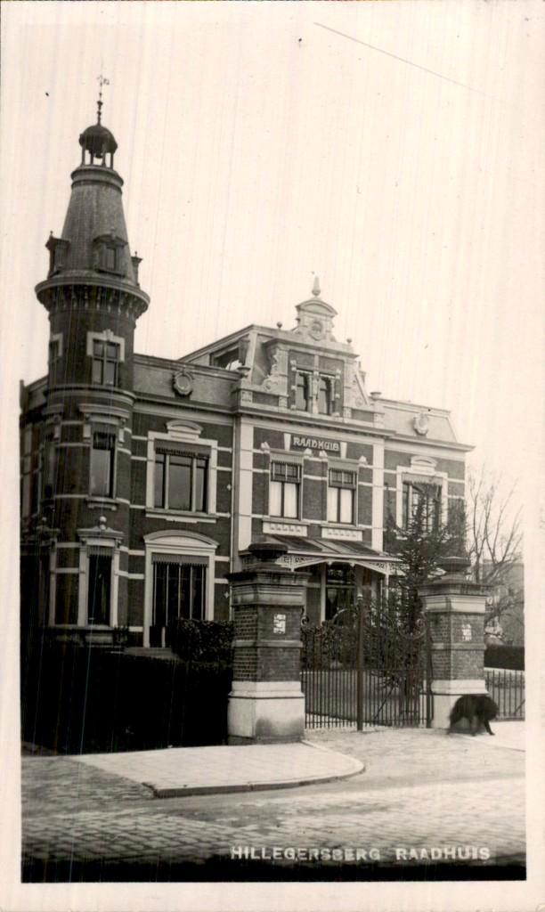 Hillegersberg - Raadhuis - Vooraanzicht, Verzamelen, Ansichtkaarten | Nederland, Ongelopen, Zuid-Holland, Voor 1920, Ophalen of Verzenden