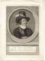Jacob Houbraken ets "Jan van de Poll Burgemeester A'dam", Antiek en Kunst, Kunst | Etsen en Gravures, Ophalen