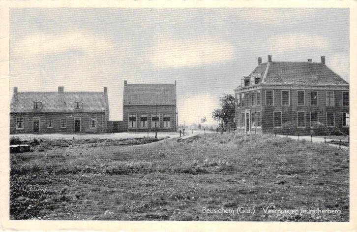 042 Beusichem Veerhuis en Jeugdherberg 1939, Verzamelen, Ansichtkaarten | Nederland, Ongelopen, Gelderland, 1920 tot 1940, Ophalen of Verzenden