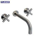 Plieger Cross 3 gats inbouw wandmengkraan, Ophalen of Verzenden, Nieuw, Rvs, Kraan