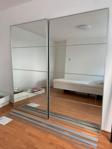 Schuifdeurset AULI met spiegelglas pax kast IKEA
