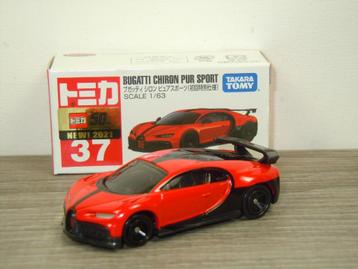 Bugatti Chiron Pur Sport - Tomica 37 - 1:63 - Rood beschikbaar voor biedingen