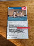 Kortingsbon voor diverse sauna s, 50n % korting, Eén persoon, Kortingsbon, Spa of Sauna