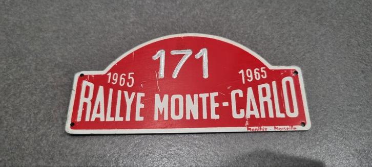 Rally Monte Carlo 1965 deelnemers badge no. 171, Verzamelen, Automerken, Motoren en Formule 1, Zo goed als nieuw, Auto's, Ophalen of Verzenden