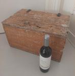 Mooie oude Kist Hout 30x30x50 Wit Antiek Brocante Tafel Kast, Huis en Inrichting, Woonaccessoires | Kisten, Ophalen, Gebruikt
