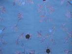 BIZZKIDS / STENZO NIEUWE lichtblauwe stof bloemen borduren, Blauw, Nieuw, Ophalen of Verzenden, 30 tot 120 cm