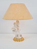Vintage tafellamp bisque porselein goud Barok Italië Regency, Huis en Inrichting, Lampen | Tafellampen, Minder dan 50 cm, Gebruikt