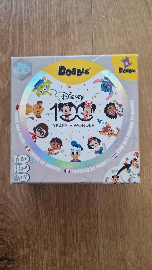 Dobble Disney editie, Hobby en Vrije tijd, Gezelschapsspellen | Kaartspellen, Gebruikt, Ophalen of Verzenden