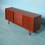 Compleet gerenoveerd 60s dressoir teak l midmod sideboard, Vintage, Ophalen of Verzenden, Zo goed als nieuw, Met deur(en)