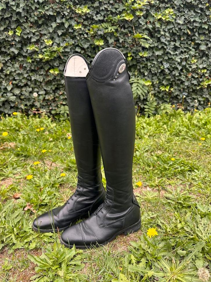 Prachtige custom zwarte Deniro laarzen!!, Dieren en Toebehoren, Paardrijkleding, Zo goed als nieuw, Dames, Kinderen, Schoeisel