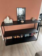 Zwarte open metalen dressoir van Karwei, Ophalen, Met plank(en), Gebruikt, 100 tot 150 cm