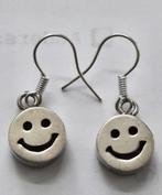 Leuke zilveren Smiley oorbellen, 925, Ophalen, Zo goed als nieuw, Zilver, Zilver