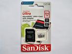 SanDisk Ultra micro SD kaart 64GB nieuw, SD, Nieuw, PO Box 471, Leatherhead, UK, https://support-eu.sandisk.com/app/askweb
