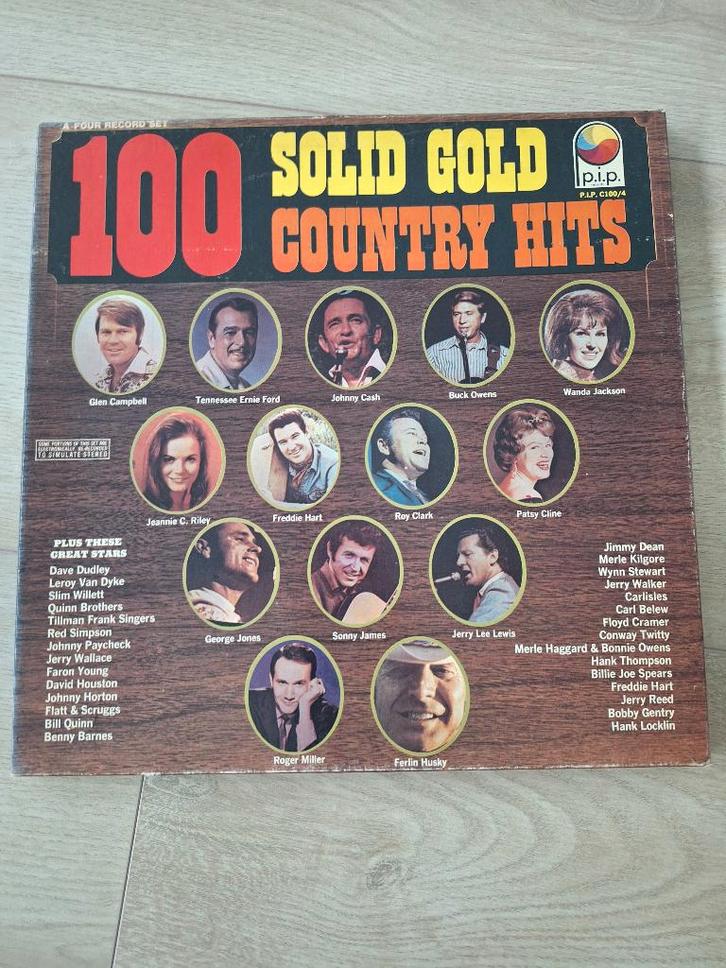 100 Solid Gold Country Hits, Cd's en Dvd's, Vinyl | Country en Western, Gebruikt, 12 inch, Ophalen of Verzenden