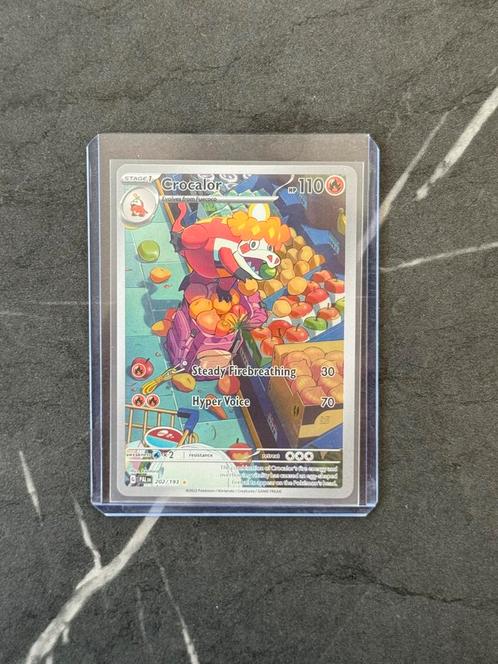 Crocalor 202/193 Pokemon Paldea Evolved, Hobby en Vrije tijd, Verzamelkaartspellen | Pokémon, Zo goed als nieuw, Losse kaart, Verzenden