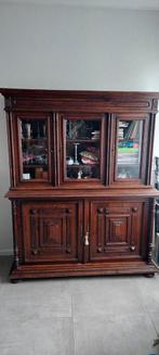 Vitrine kastje donker eiken., Antiek en Kunst, Antiek | Meubels | Kasten, Ophalen