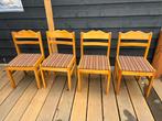 Vintage Ikea grenen stoelen, Huis en Inrichting, Stoelen, Ophalen, Gebruikt, Bruin, Vier