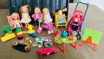 Popjes,babypopjes,poppen spulletjes,tweelingwandelwagen ++, Ophalen, Gebruikt, Barbie