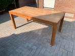 Teak houten tafel 180x90 cm, Gebruikt, Teakhout, Vijf personen of meer, 150 tot 200 cm