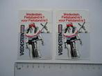 sticker oud Vredestein enschede fabriek fietsband fiets race, Verzamelen, Verzenden, Zo goed als nieuw, Bedrijf of Vereniging