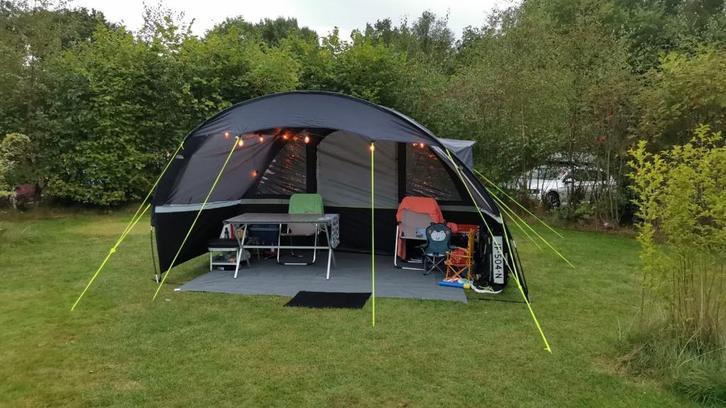 Obelink Portico 6 Easy Air - 6 persoons tent, Caravans en Kamperen, Tenten, tot en met 6, Zo goed als nieuw, Ophalen
