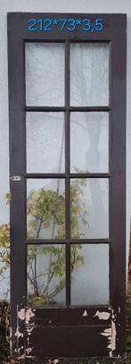 1x binnendeur en 1x hardhouten buitendeur, Doe-het-zelf en Verbouw, Deuren en Horren, Ophalen, Gebruikt, 80 tot 100 cm, Buitendeur