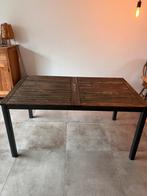 Houten tuintafel met 4 stoelen, Ophalen, Gebruikt, Rechthoekig, Hout