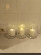 windlichtjes, Huis en Inrichting, Ophalen, Overige materialen, Wit, Zo goed als nieuw