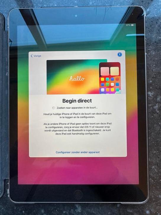 iPad 2016 6e Gen 128GB + Hoesje & Doos!, Computers en Software, Apple iPads, Gebruikt, Apple iPad, Wi-Fi, 9 inch, 128 GB, Grijs