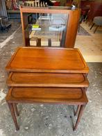 Vintage Scandanavian Nesting tables mid century, teak, Ophalen