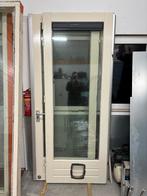 Tuindeuren met zijlichten en kattenluik, Doe-het-zelf en Verbouw, Kozijnen en Schuifpuien, Ophalen, Gebruikt, Hout, Deurkozijn