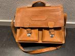 Vintage Leren Aktetas / Schoudertas, Overige merken, Gebruikt, 25 tot 40 cm, Ophalen of Verzenden