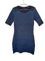 Maison Scotch Jurk Maat P’tite Donlerblauw Panterprint Mini, Maat 36 (S), Boven de knie, Verzenden, Blauw