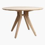Partij van 8 ronde tafels van naturel FSC Teak hout, Nieuw, 100 tot 150 cm, 100 tot 150 cm, Rond
