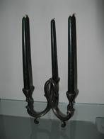 Oude verzilverde kandelaar, Antiek en Kunst, Ophalen of Verzenden, Zilver